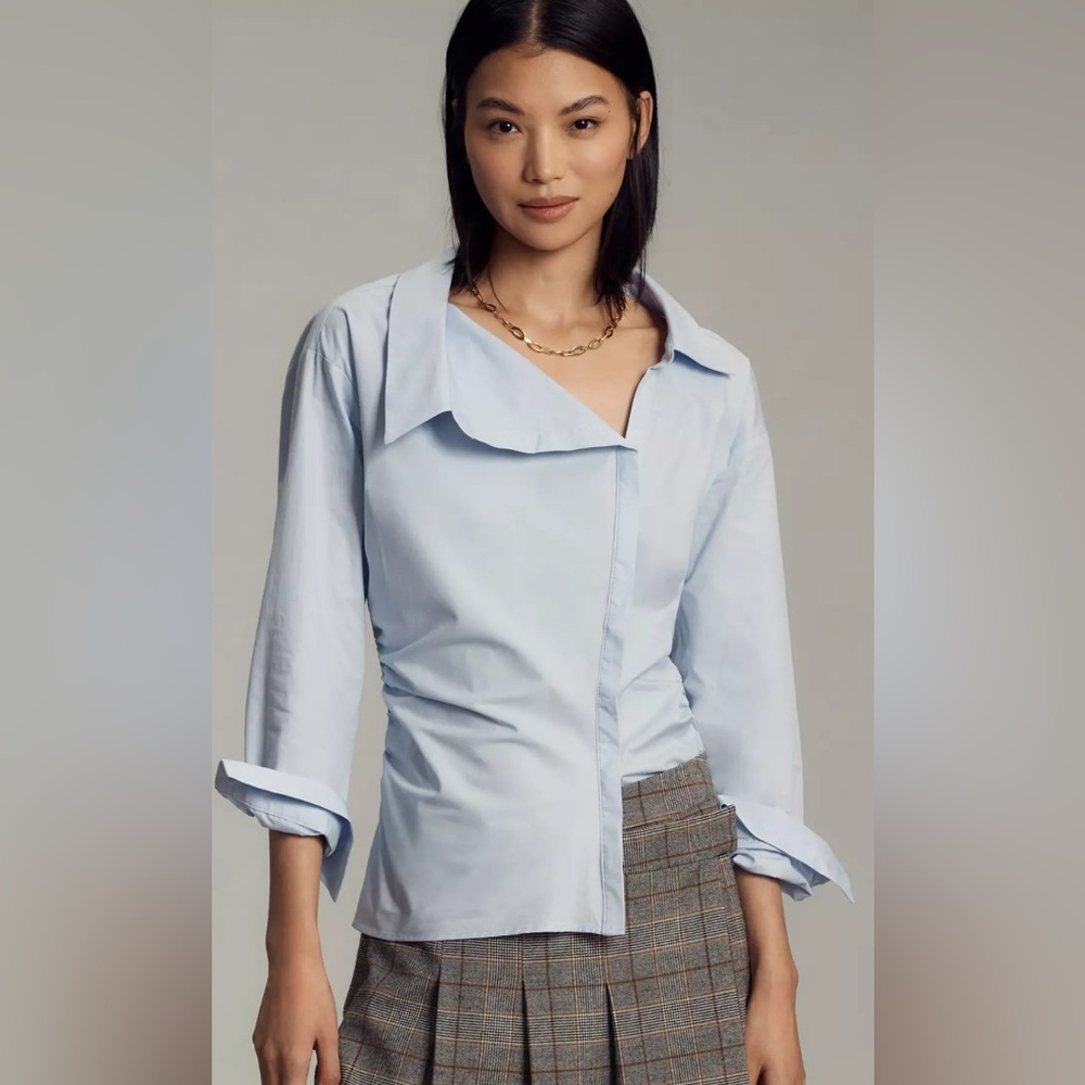 Maeve asymmetrical blouse from Anthropologie. BNWT. Size S.
